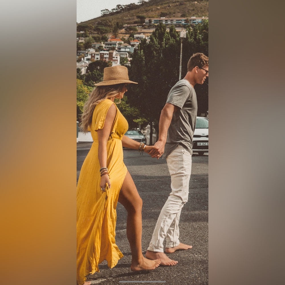 Lulu's Mustard Yellow Maxi Wrap Dress - Picture 5 of 8